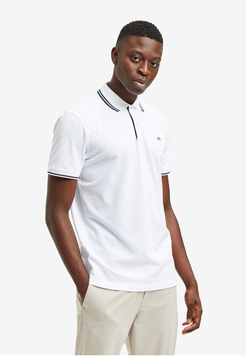 Selected Homme white Sport Short Sleeves Polo Shirt 71502AA8FCC483GS_1