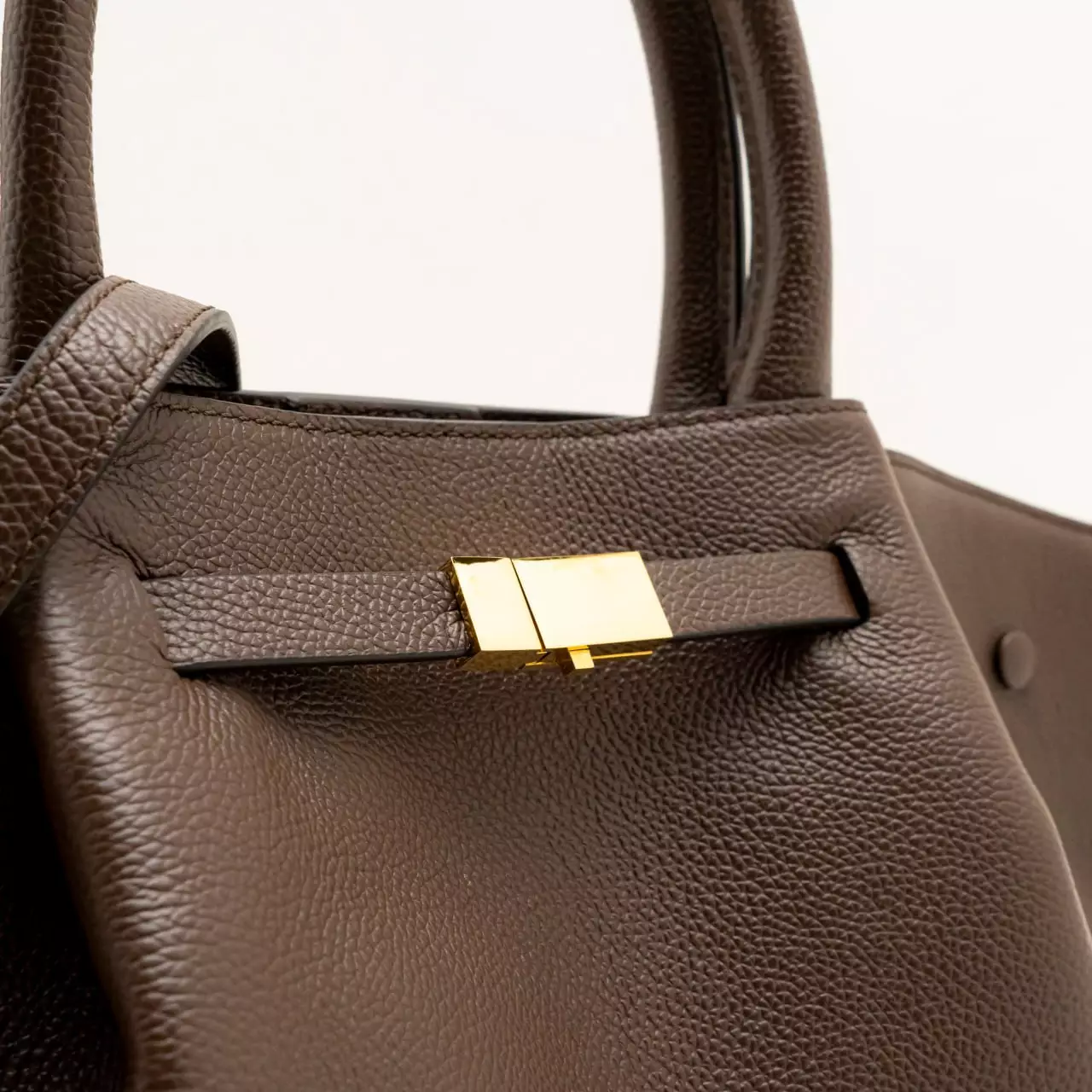 The Midi New York Tote Bag Grained Mocha