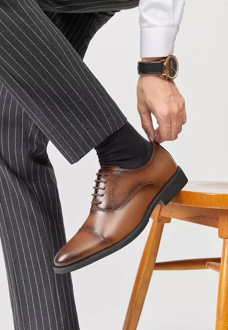 Leather Cap Toe Business Shoes KB3183-18