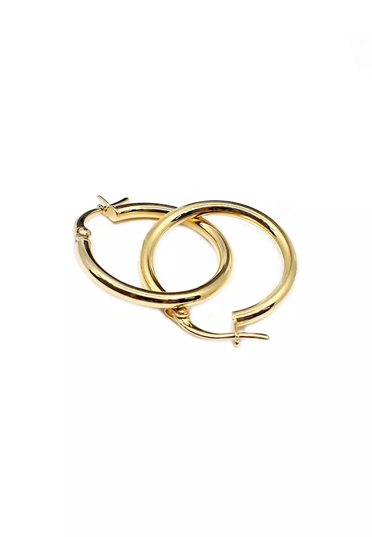 18K Italian Made Yellow Gold Earrings