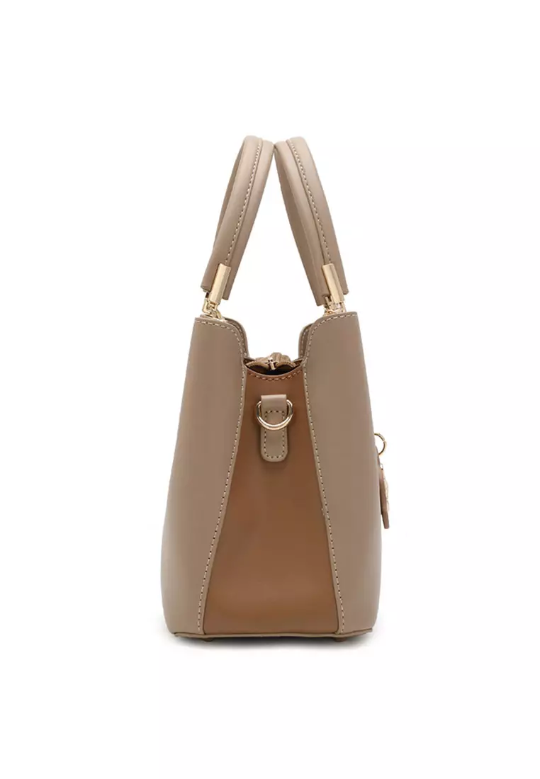 Women's Top Handle Bag / Sling Bag / Crossbody Bag (Tas Selempang / Tas Tangan) - Krem