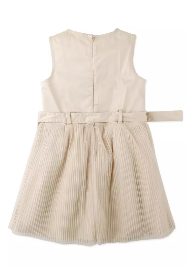 Lucile Dress with Pleated Skirt