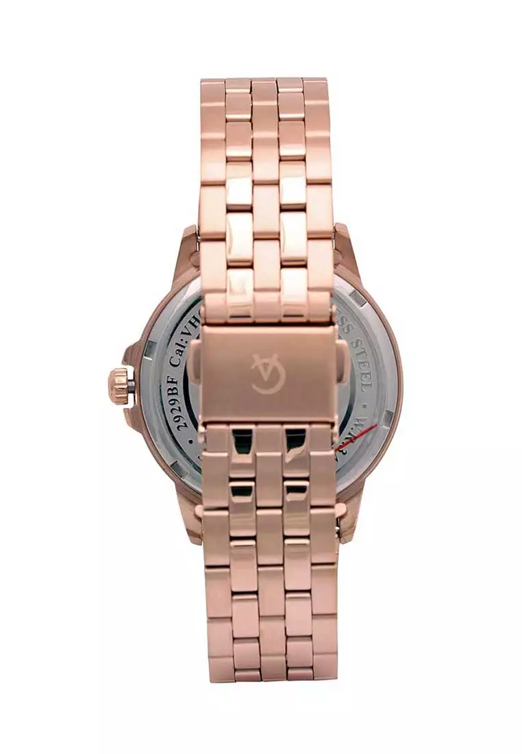 Alexandre Christie Jam Tangan Wanita - Rosegold Blue - Stainless Steel - 2929 BFBRGLB