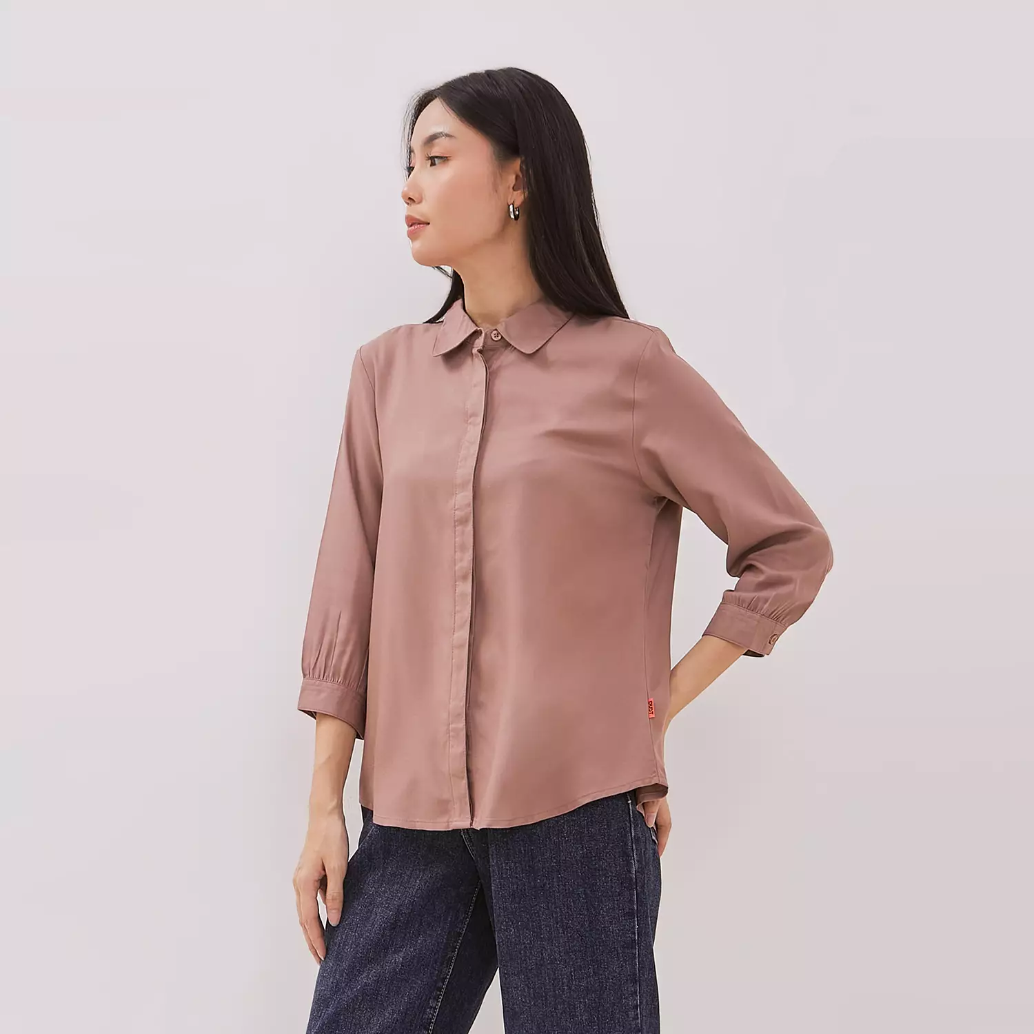 DUST Kemeja Tyanna Dusty Pink Comfease (D.13188)