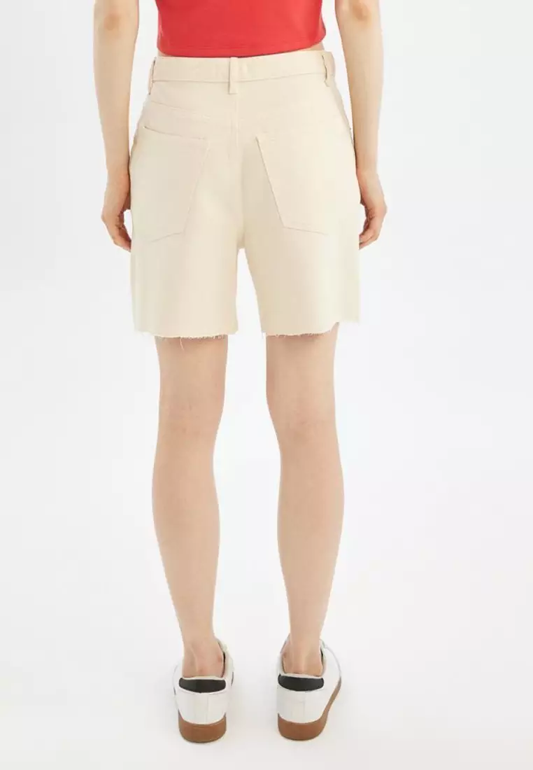 Jual DeFacto Cool Regular Fit Normal Waist Short Leg Gabardine Shorts ...