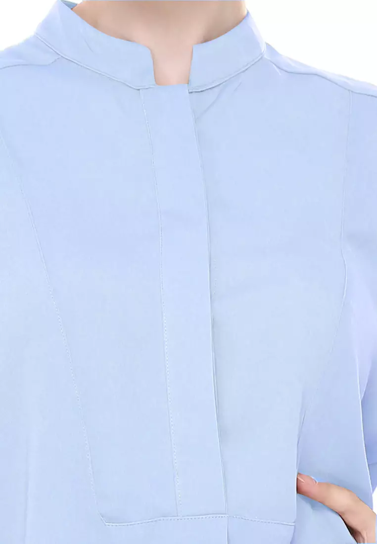 Eva Suit Top in Baby Blue
