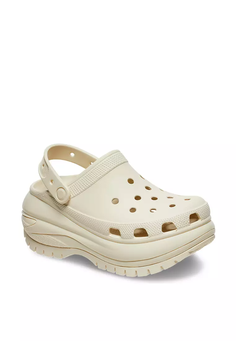 Crocs Unisex Classic Mega Crush Clog Bone