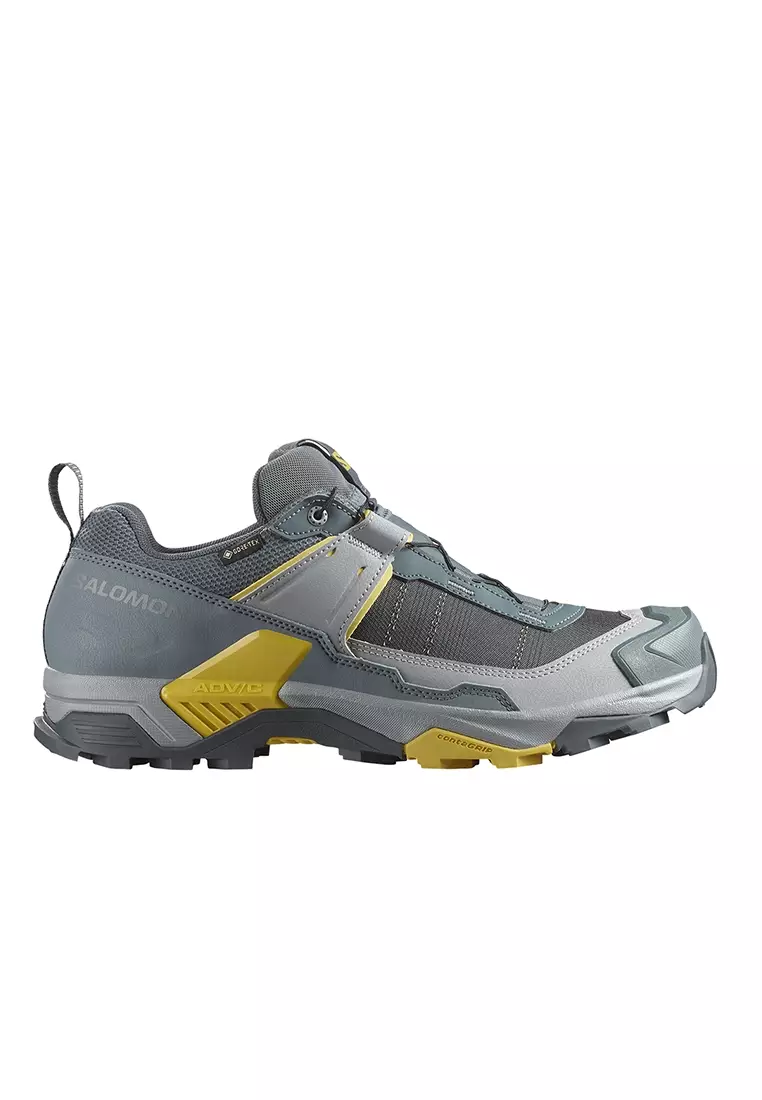 Discount on Salomon  shoes - SKU: X ULTRA 5 GTX Men's Hiking Shoes in Turbulence / Monument / Spicy Mustard