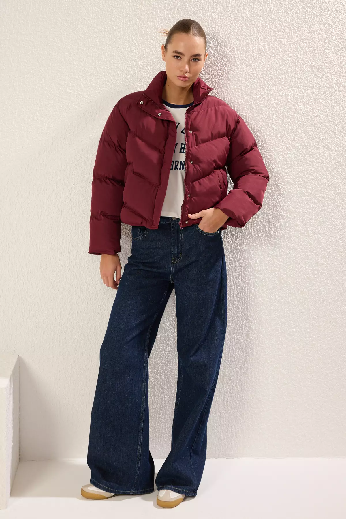 Claret Red Regular Coat TWOAW24MO00048