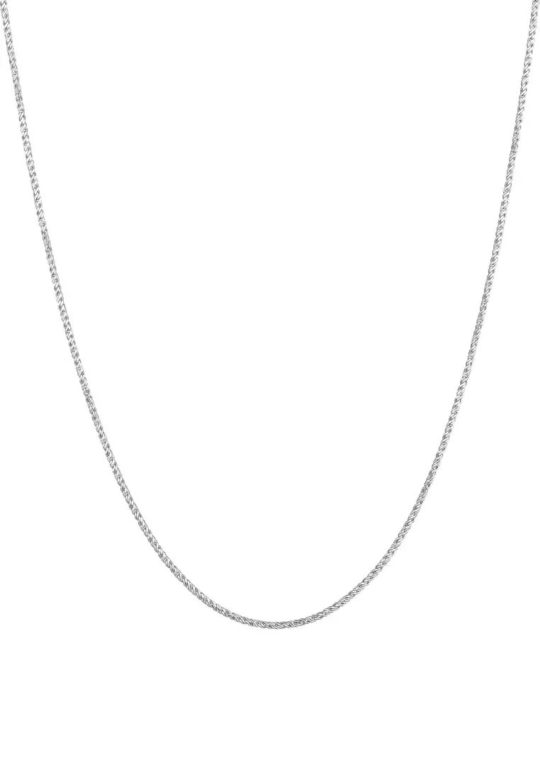 Necklace Men Basic Twisted Cord Necklace Fine in 925 Sterling Silver