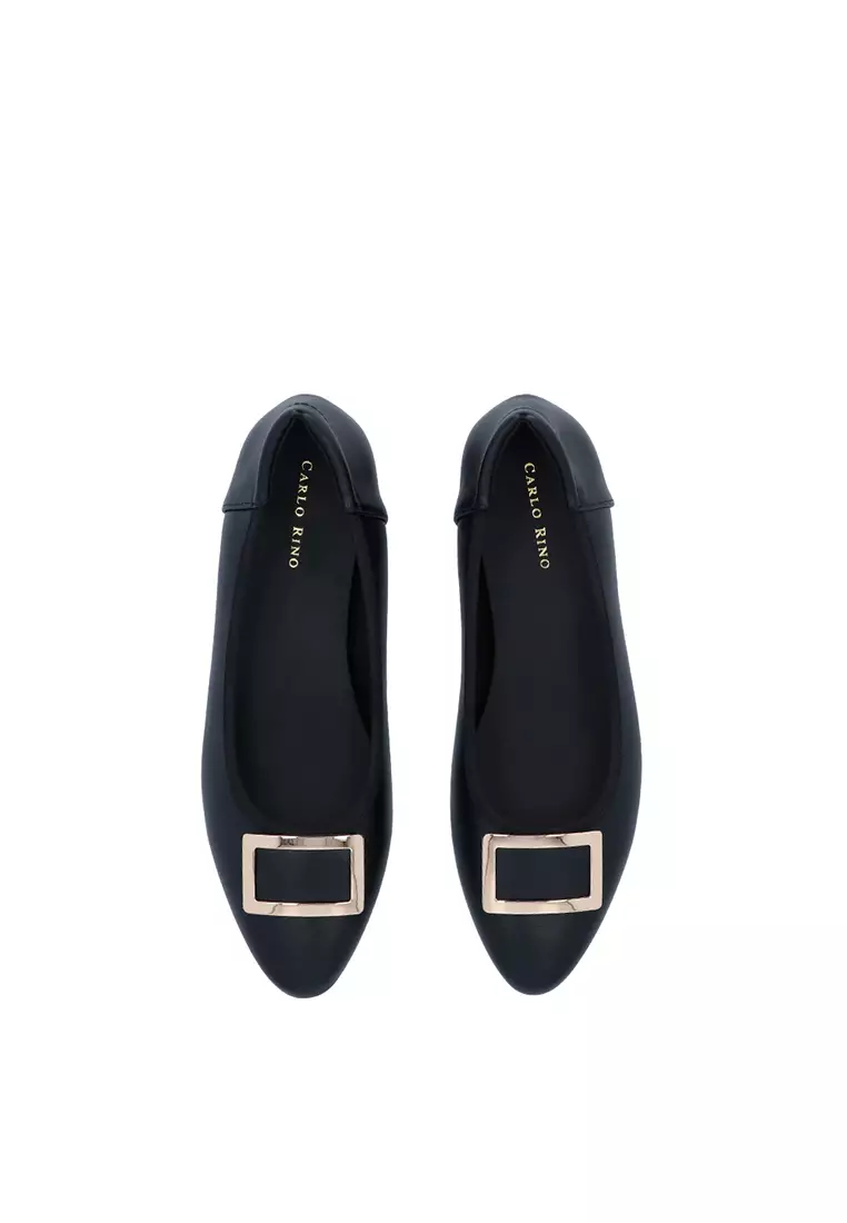 Black CR Talia Buckled Pumps