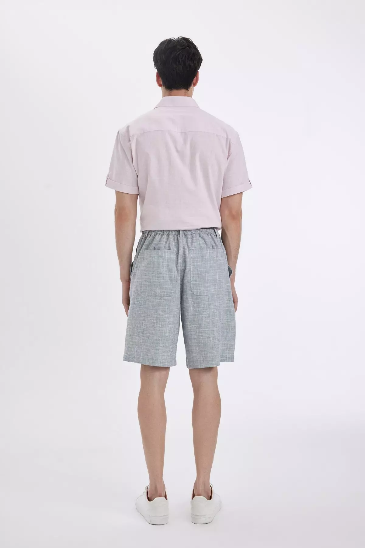 Cotton Bermuda Cargo Shorts - Straight Leg, Regular Fit D1935ax24sm