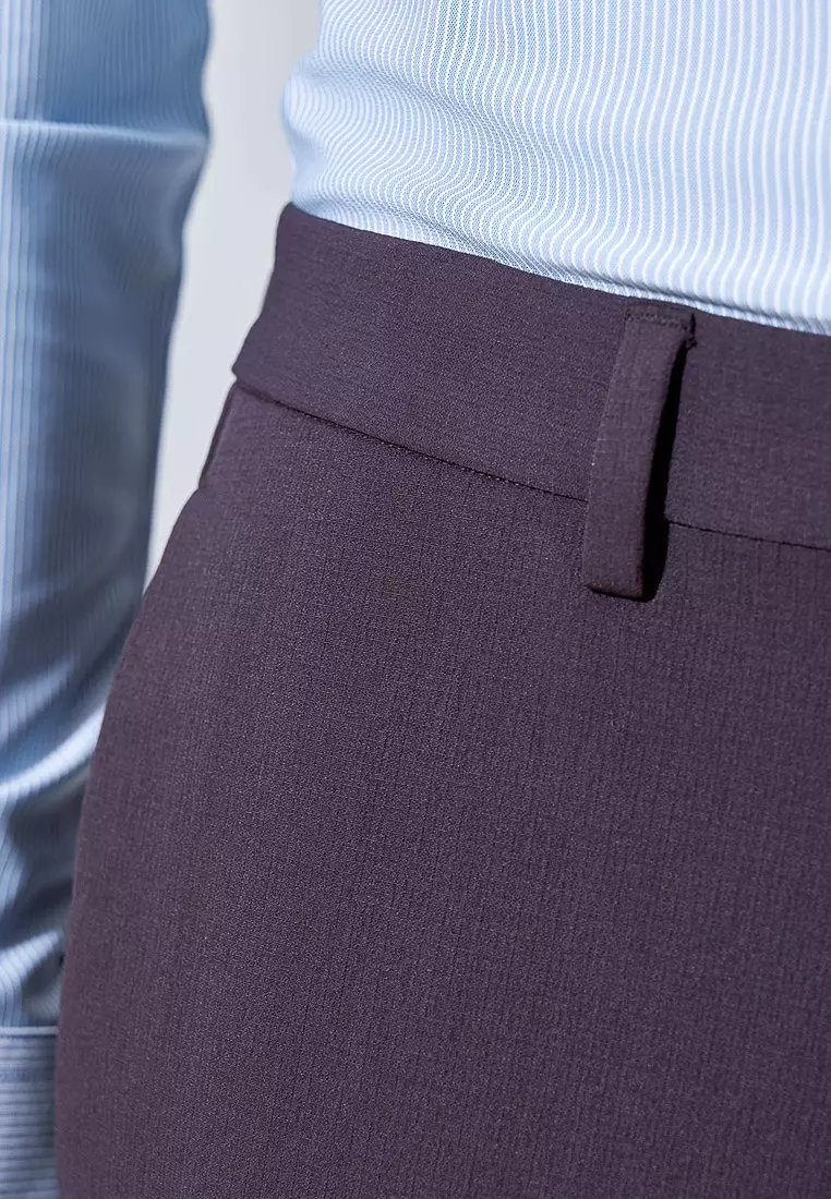 Dark Grey High Strech Comfortable Slim-fit Trousers