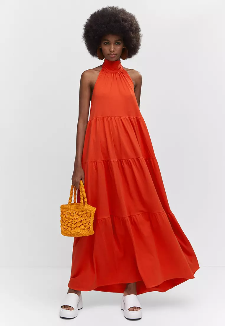 Buy Mango Halter Neck Open Back Dress 2023 Online | ZALORA Singapore