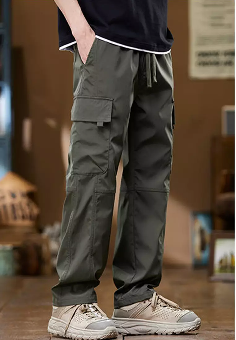 Drawstring Casual Cargo Pants