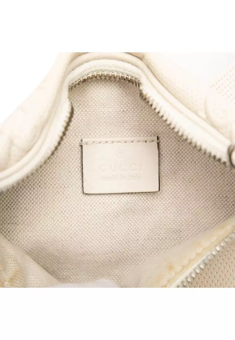 Pre-Loved Gucci Gg Embossed Perforated Leather Belt Bag