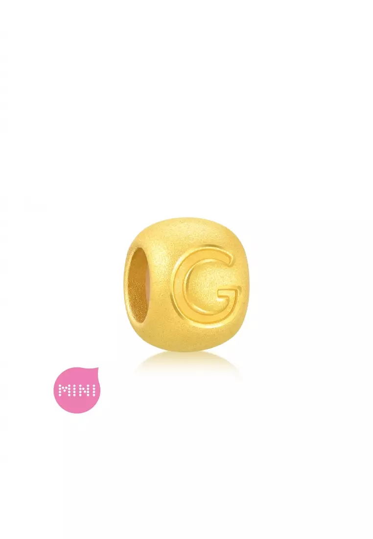 Charme 999 24K Gold Letter G Alphabet Charm 92902C (Bracelet not included)