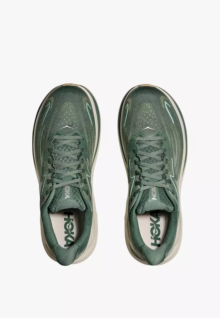 Clifton 10 Wide Men's Running - Fern/Truffle Salt