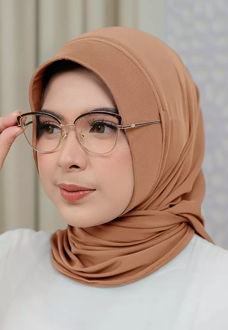HIJAB INSTAN SOFTPAD AMEENA - THAI TEA