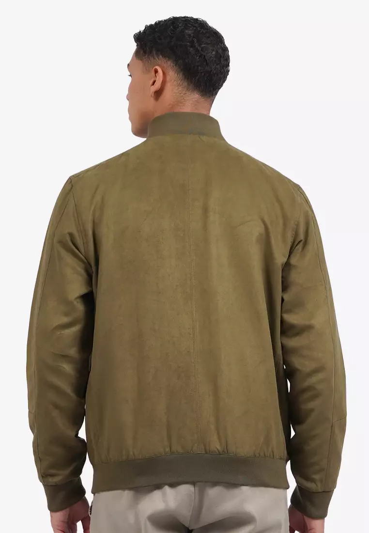 Signature Suede Bomber Jacket
