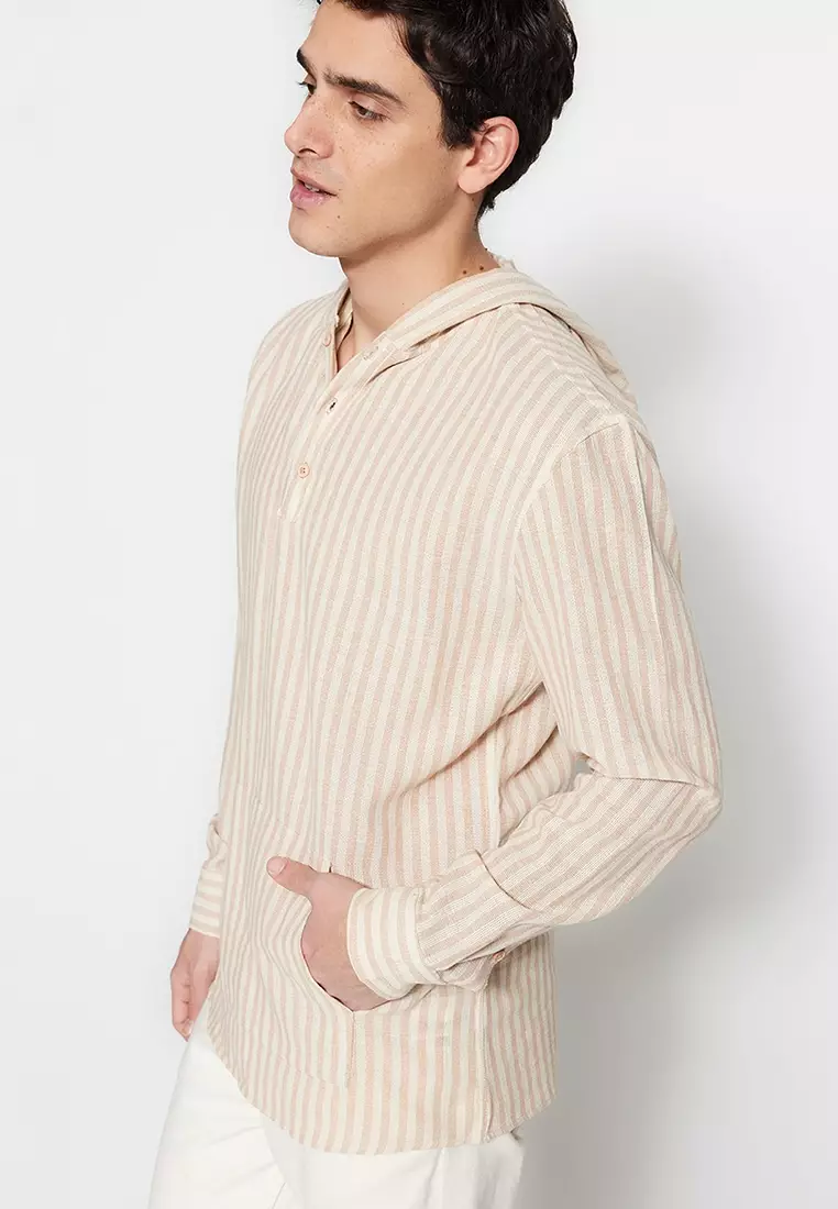 Buy Trendyol Hooded Long Sleeve Shirt 2024 Online ZALORA Singapore