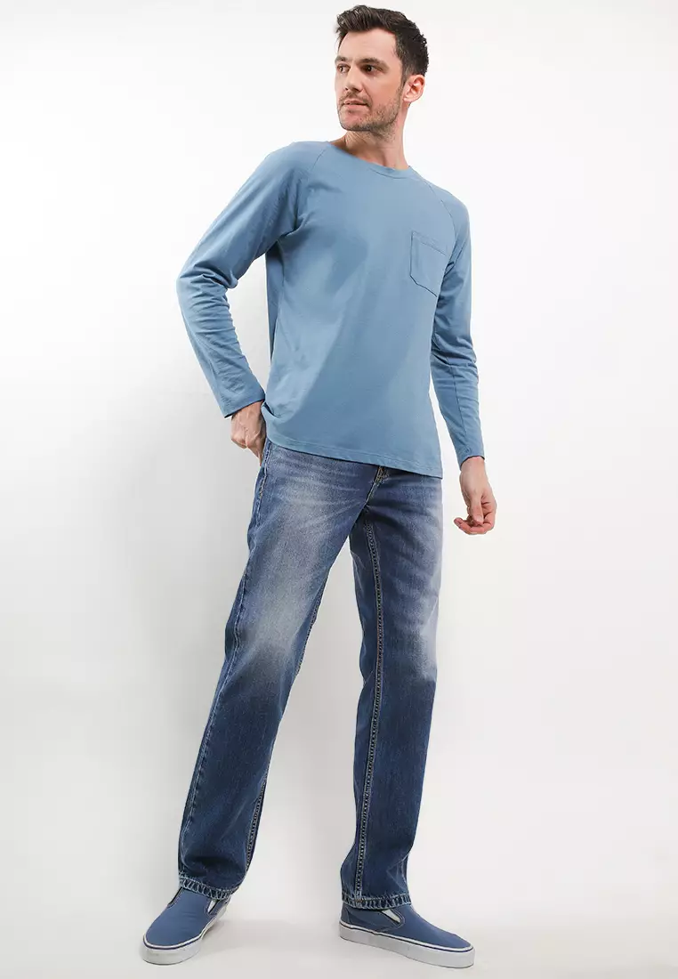 Basic Straight Fit Denim Pants BFS2301D