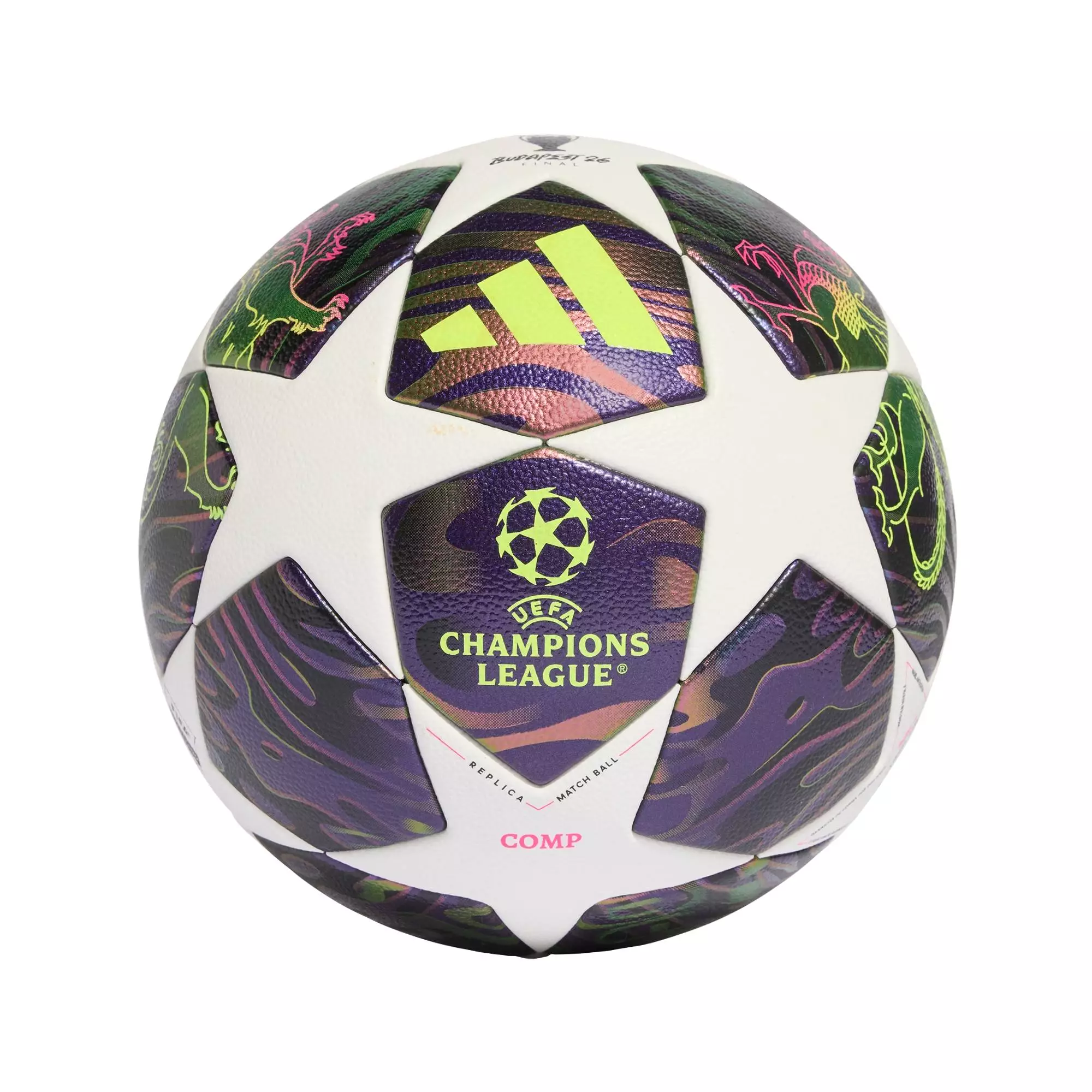 Football UEFA CHAMPIONS LEAGUE FINAL COMPETITION BALL Unisex Purple JX9096
