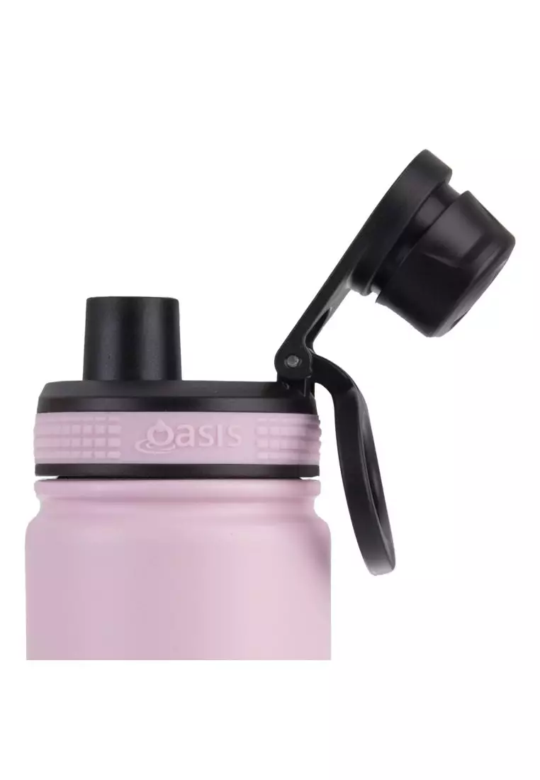 Oasis Stainless Steel Insulated Sports Water Bottle with Screw Cap 550ML - Carnation