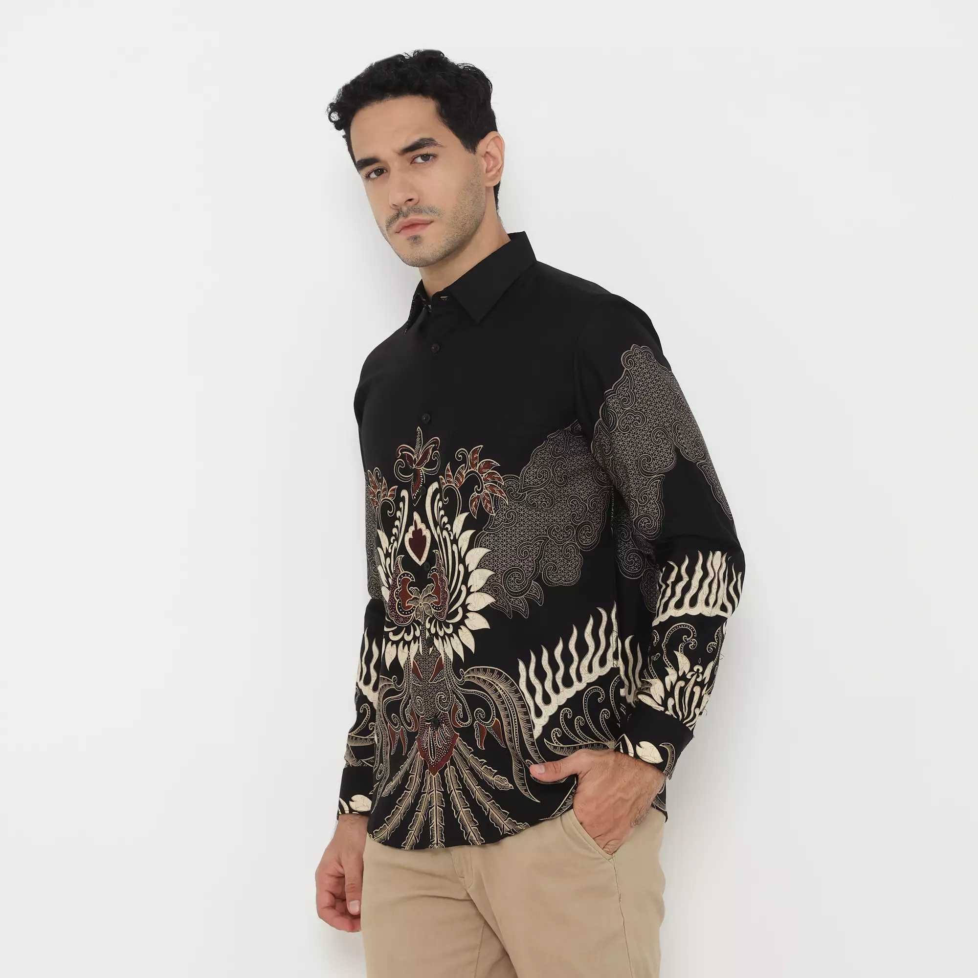 Platini Kemeja Batik Pria Lengan Panjang Katun 36102