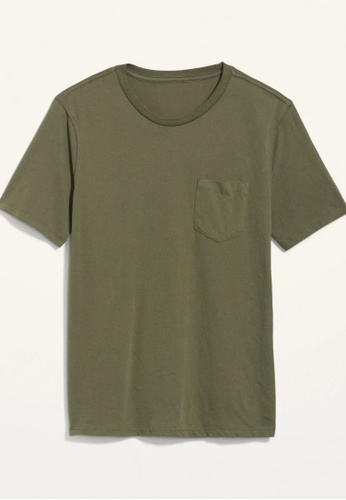 Old Navy green Soft-Washed Chest-Pocket Crew-Neck T-Shirt for Men CAD5FAA511FD76GS_1