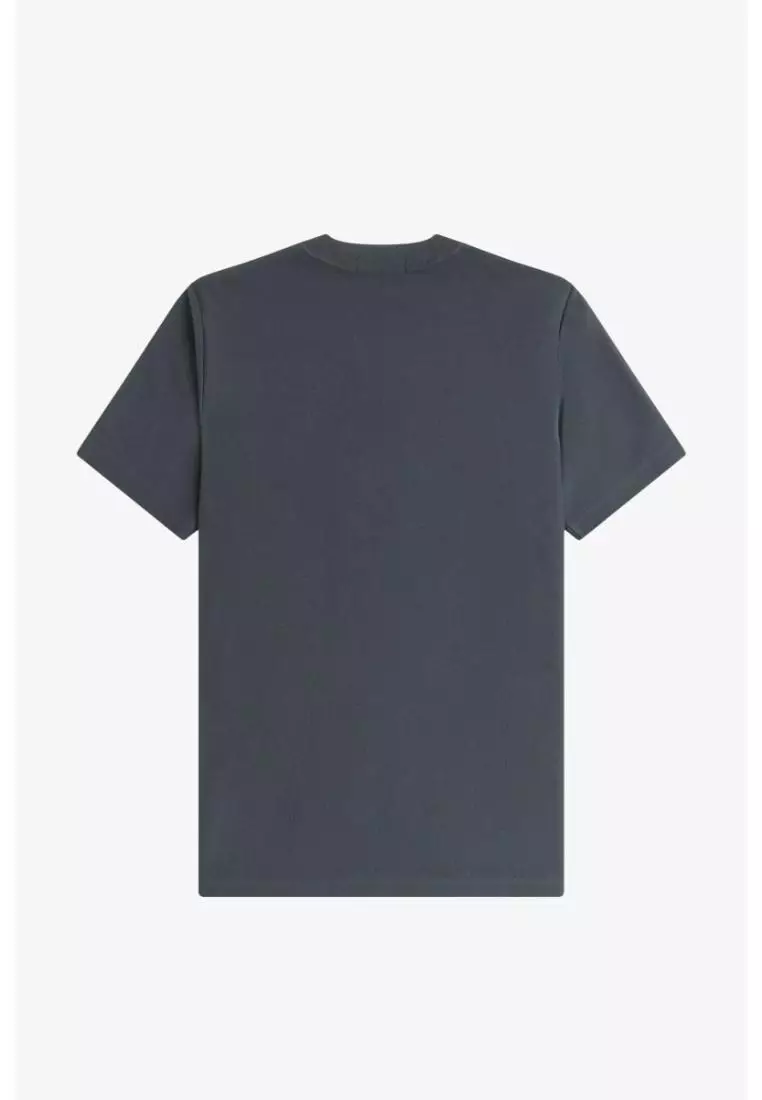 Fred Perry M1761 Vertical Stripe T-Shirt (Anchor Grey)
