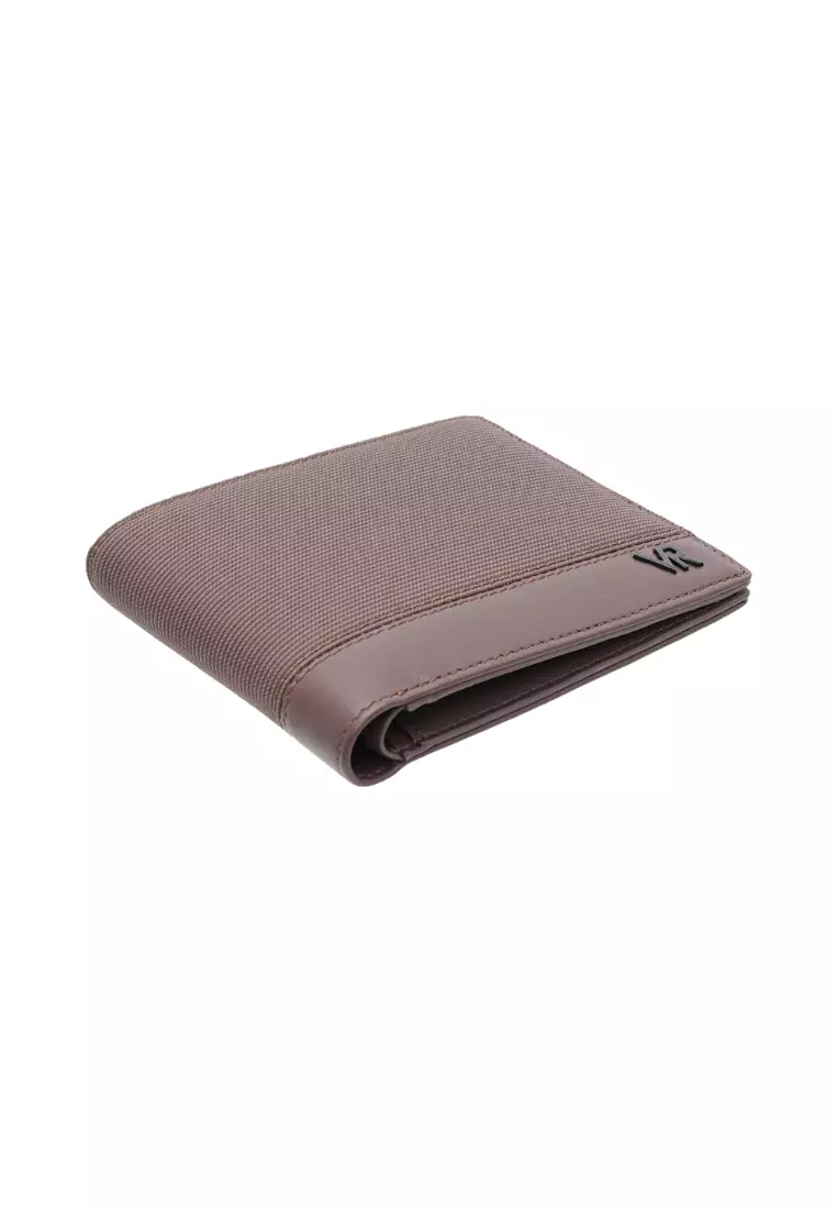 Valentino Rudy Italy Men's Fabric + Leather 8 Card Wallet 0468000-620