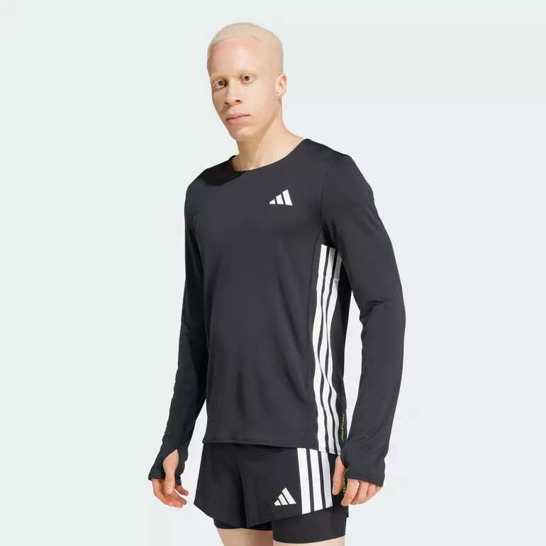 Running Adizero Running Long Sleeve Tee Men Black JD3638