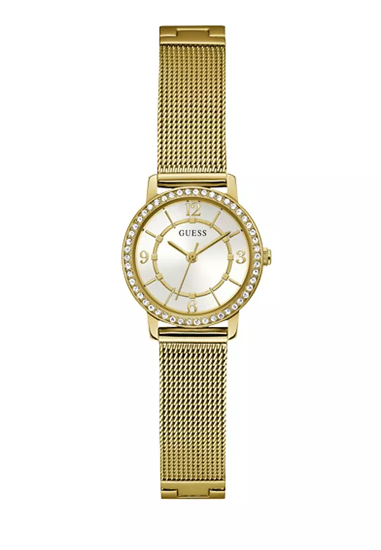 Buy Guess Watches Gold Tone Case Gold Tone Mesh Watch 2023 Online