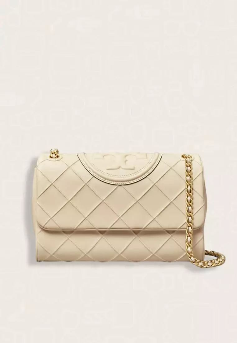Tory Burch Fleming Soft Convertible Shoulder Bag New Cream