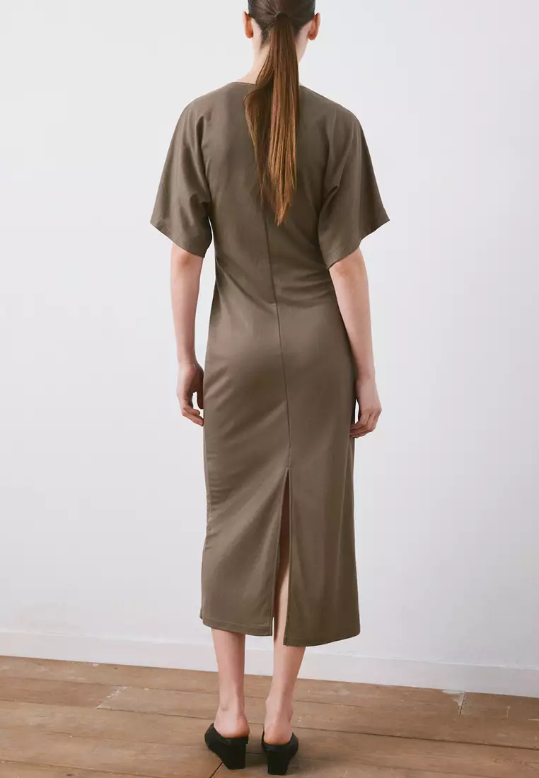 Buy Mango Side Gathered Detail Dress 2026 Online | ZALORA Philippines