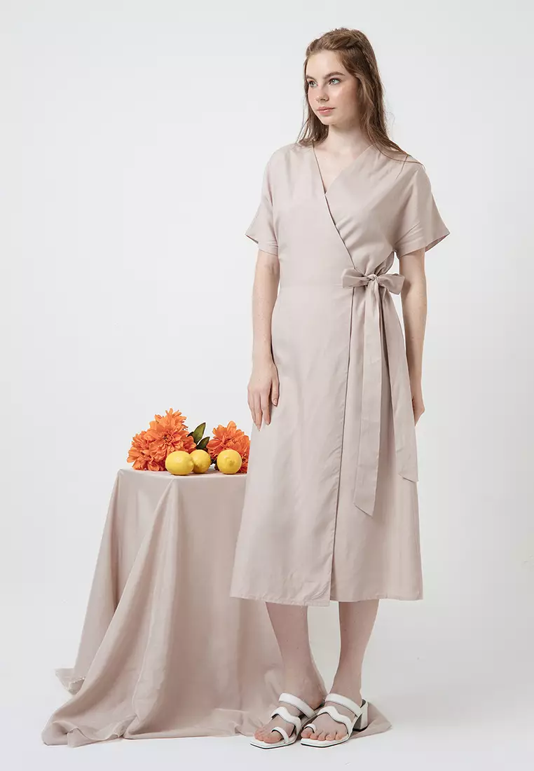 Zelda Kimono Dress in Sand