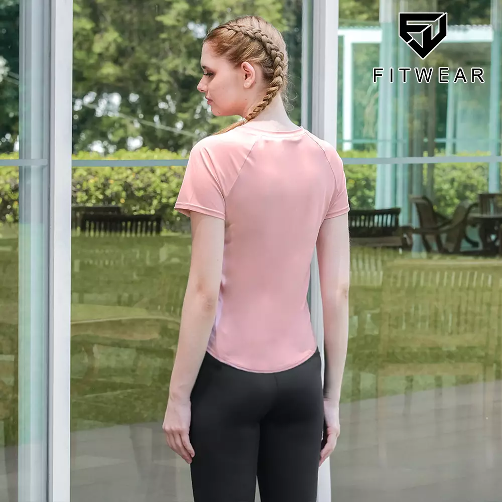 Fitwear Kaos Dryfit Olahraga Wanita HEIDI SIDE MESH  - PEACH