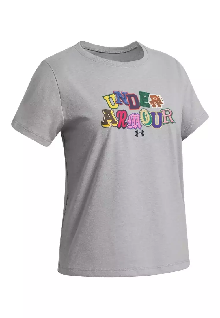 Under Armour UA Patch Branded Girls' Short Sleeve