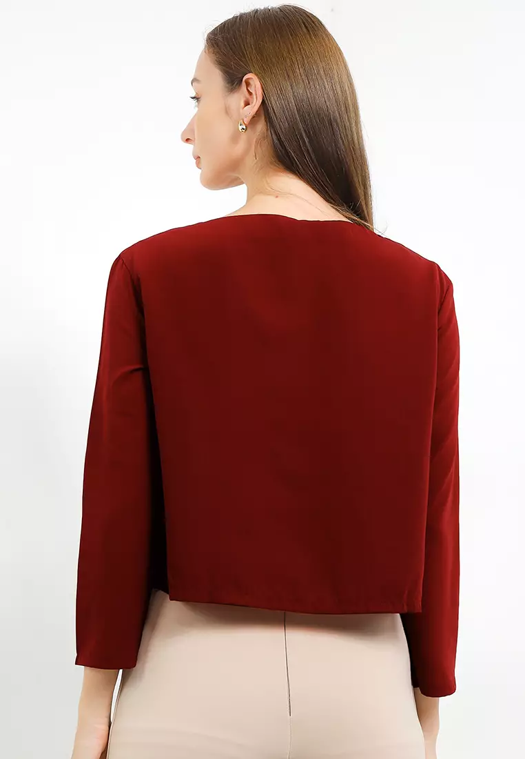 V-Neck Flowey Long Sleeve Blouse