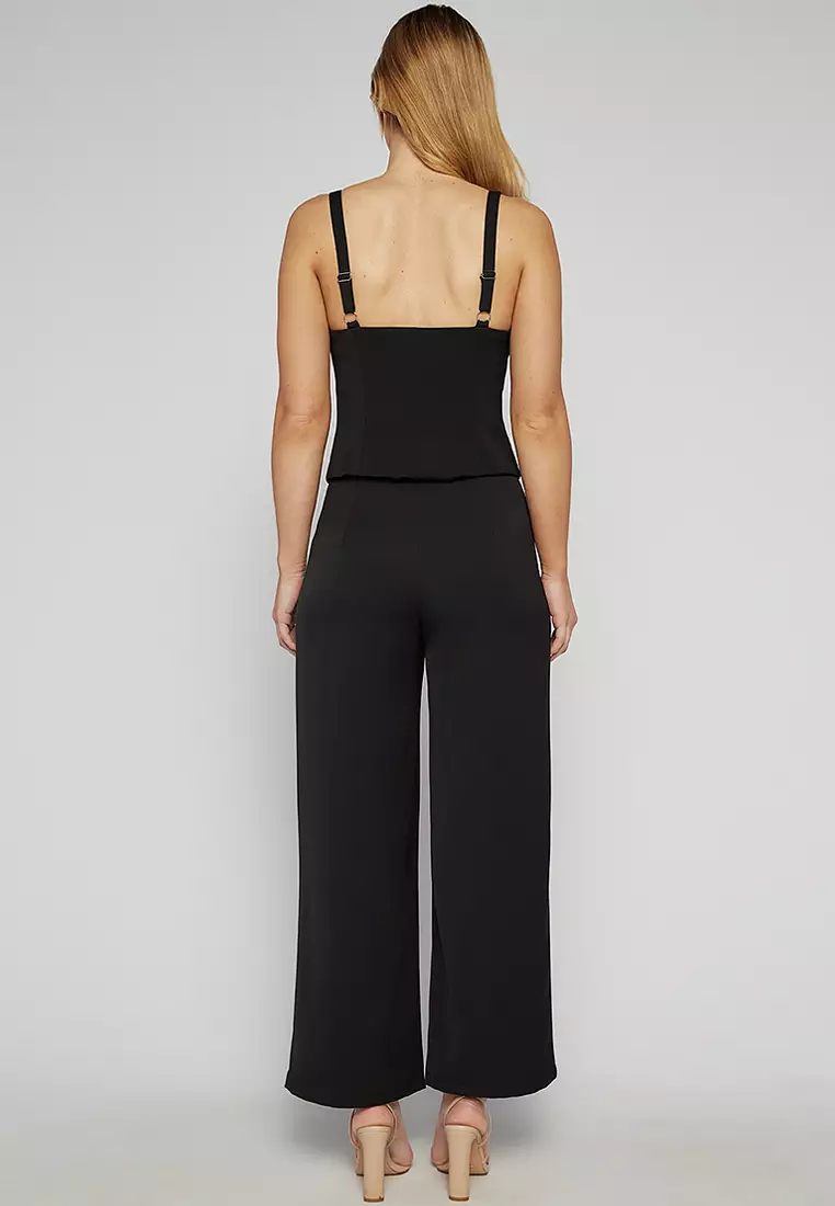 Open Hem Long Line Vest and Pants Set