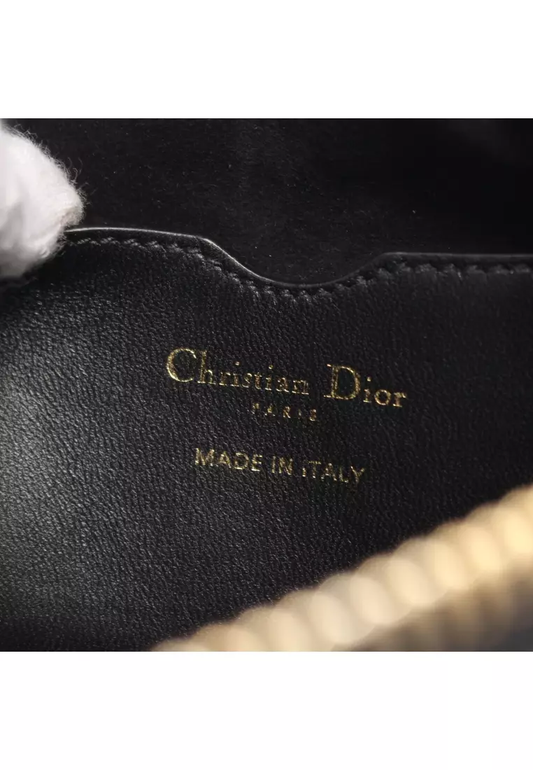 Christian Dior Vibe Small Hobo 2Way Shoulder Bag Canage Black