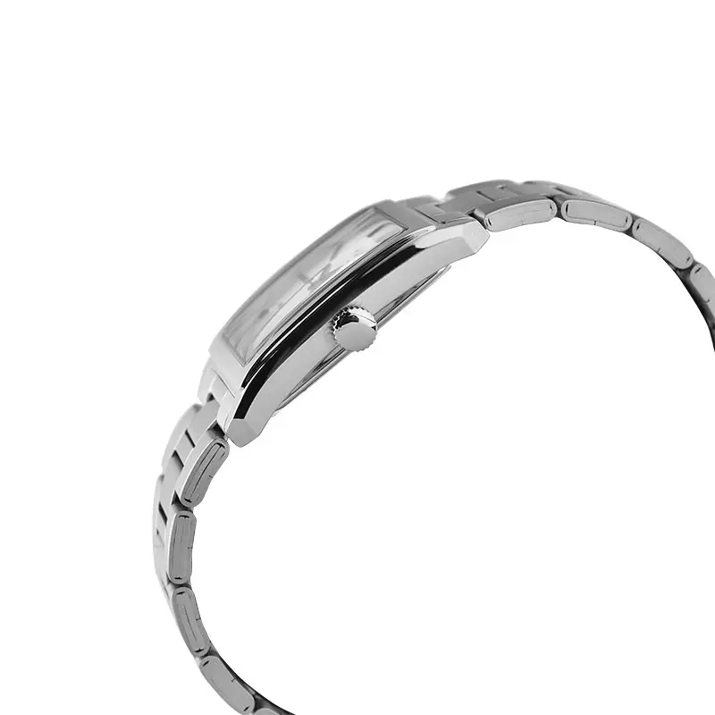 Jam Tangan Pria Alexandre Christie Primo Steel AC 1039 MD BSSSL Tank Men Silver Dial Stainless Steel Strap