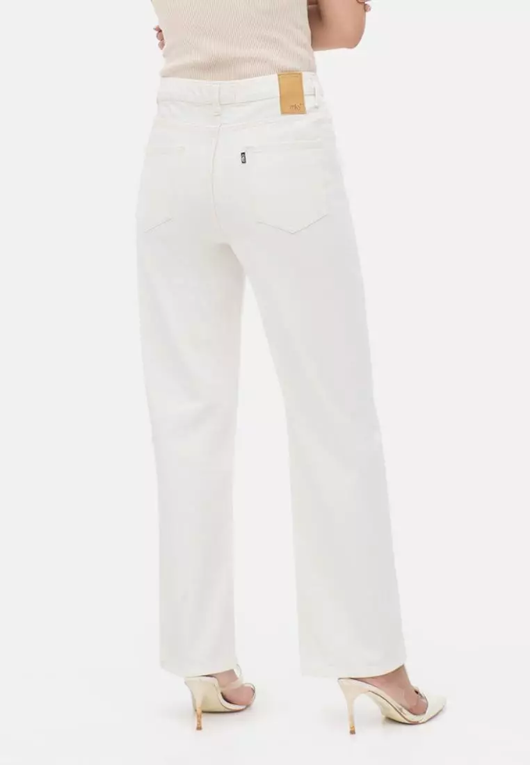Basic Straight Jeans in White