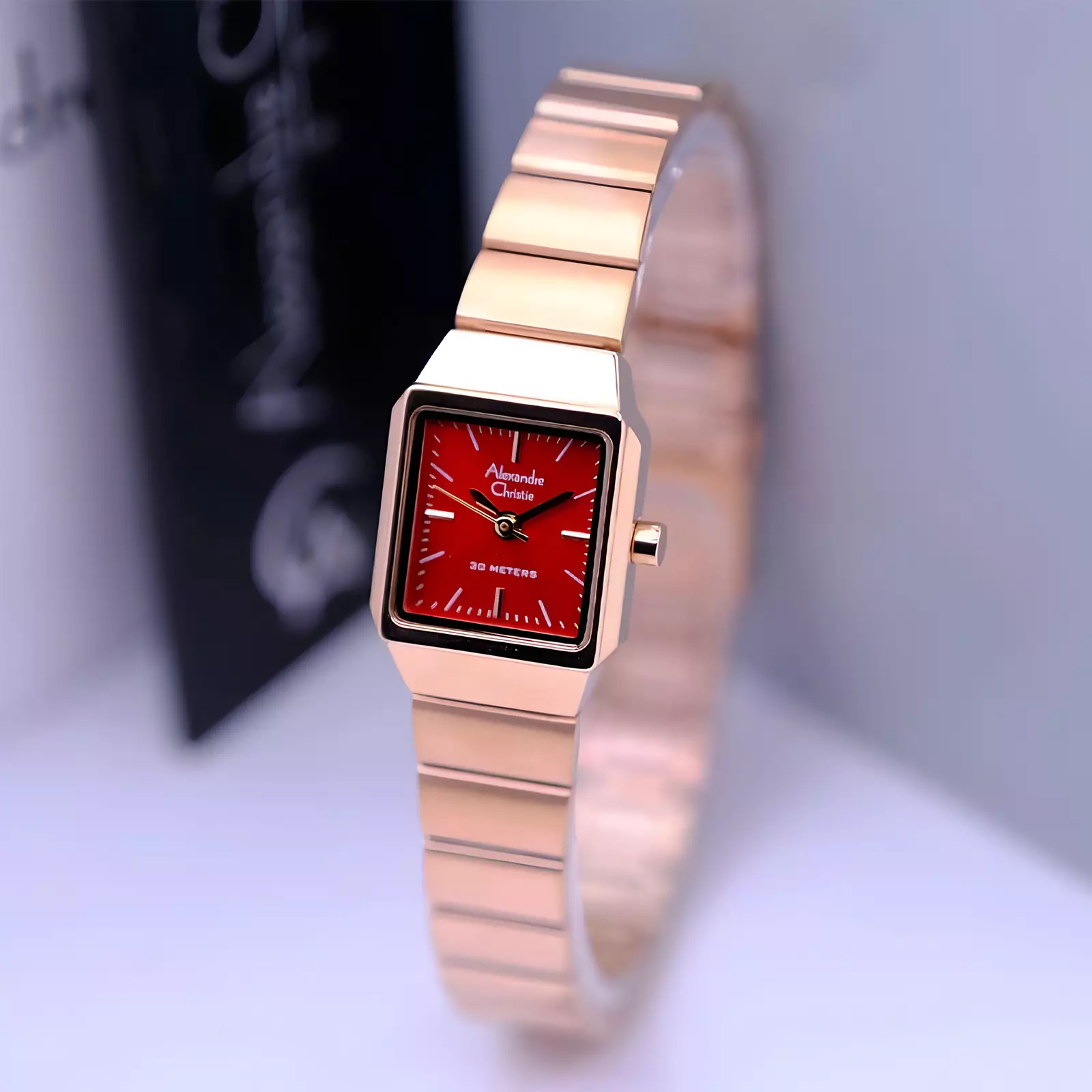 Alexandre Christie - Jam Tangan Analog Wanita - Rose Gold Red - Stainless Steel - 2B81 LHBRGRE