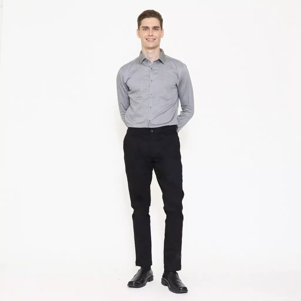 Lawell Celana Chinos Pria Slim Fit – Hitam – Ukuran 28–38 – L.1-CCSF.-G103-CTS
