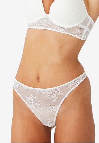 Cotton On Body white Meadow Floral Lace High Cut G-String Briefs 362E5US7BAB65EGS_1