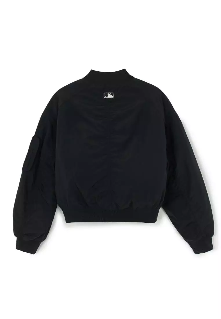 WOMEN'S BASIC NYLON CROP JACKET NEW YORK YANKEES