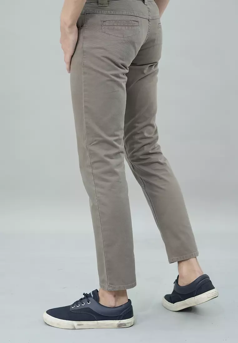 LGS - Celana Panjang Casual Pria Warna Coklat Chinos Reguler Fit - CCT.787.052.004.C