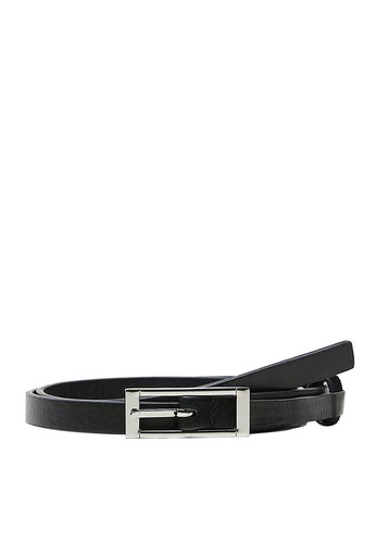 Mango black Leather Belt With Square Buckle 58E45AC18F5A1BGS_1